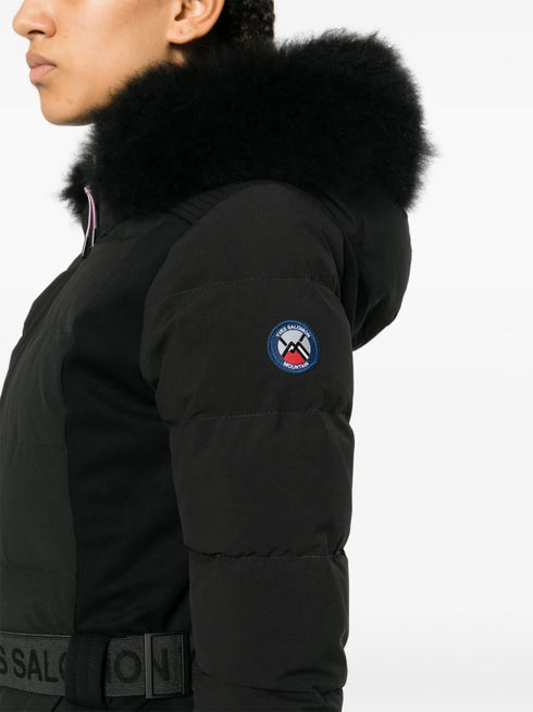 chaqueta acolchada con bloques de color